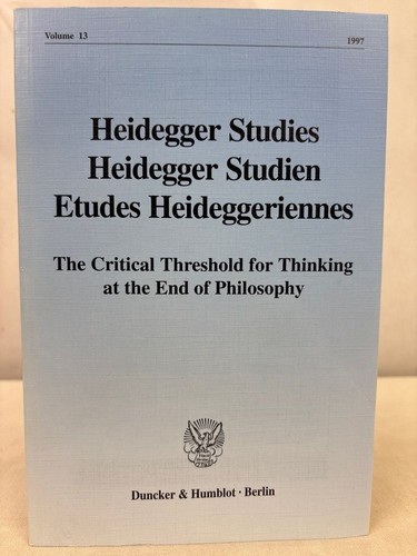 Heidegger studies volume - studies, 13